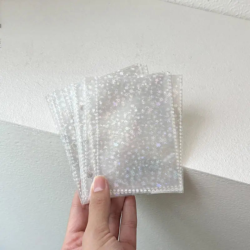 Cute Transparent Mini Ring Binder Notebook