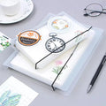 Portable Frosted Cover Ring Binder Notebook