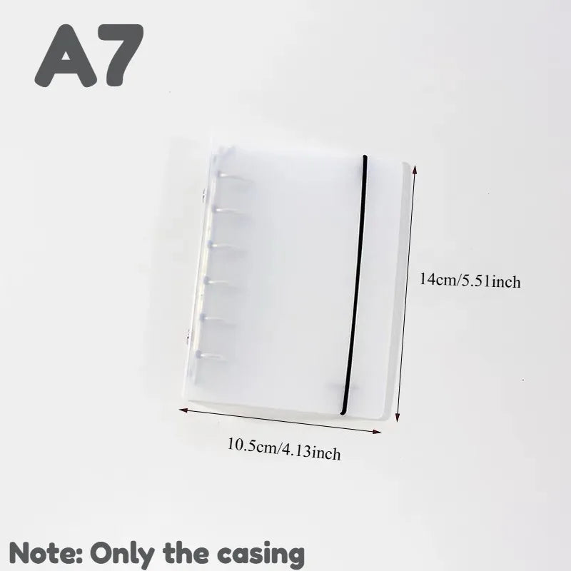 Portable Frosted Cover Ring Binder Notebook