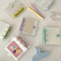 Cute Transparent Mini Ring Binder Notebook