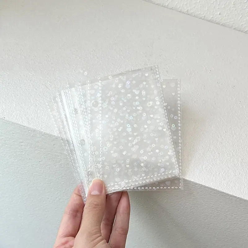 Cute Transparent Mini Ring Binder Notebook