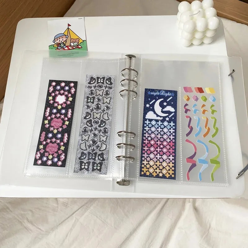 Portable Frosted Cover Ring Binder Notebook